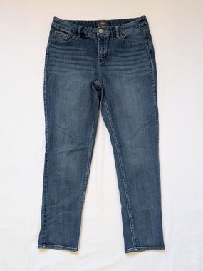 Chico's So Slimming Jeans Women's Size 1 (US 8/10) Blue Mid Rise Stretch Denim